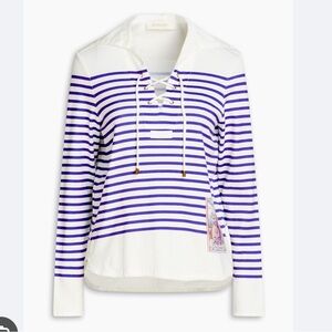 ZIMMERMAN “Stargazer” henley mixed media top (Z1)